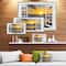Designart - Open Window to Bright Yellow Sunset - Modern Seascape Canvas Artwork